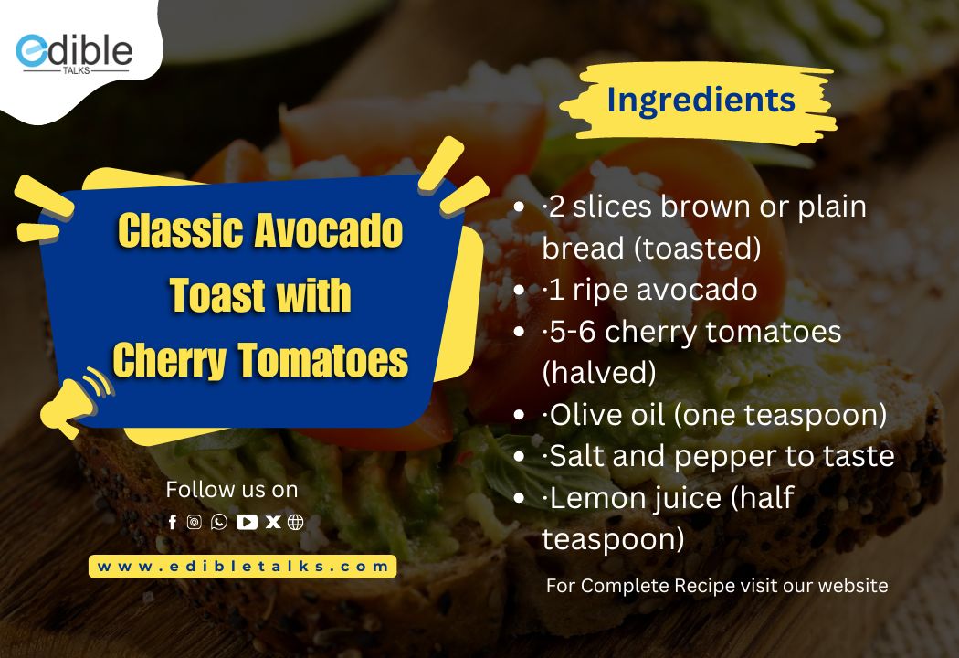 Classic Avocado Toast with Cherry Tomatoes