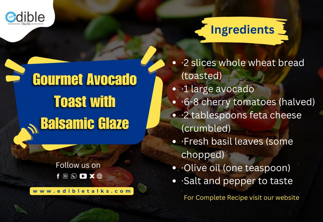 Gourmet Avocado Toast with Balsamic Glaze