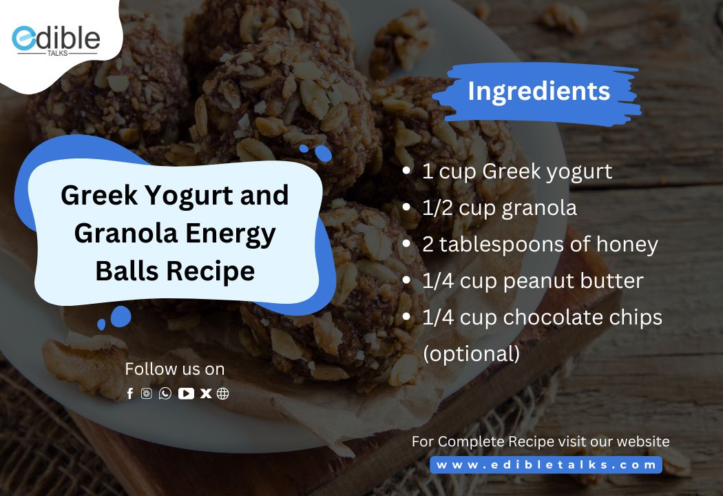 Greek yogurt and granola energy balls Recipe