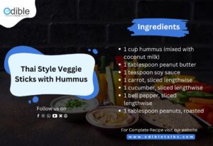 Thai Style Veggie Sticks with Hummus