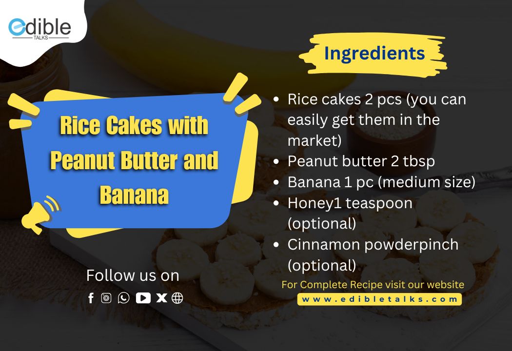 Rice Cakes with Peanut Butter and Banana Ingredients