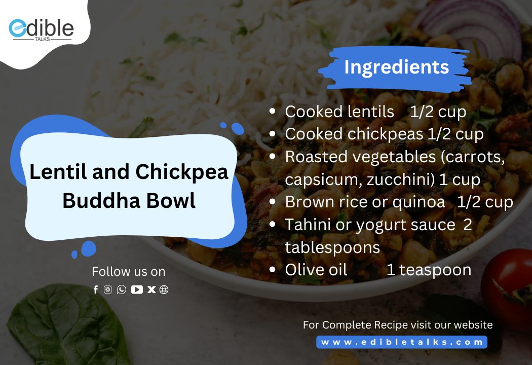 Lentil and Chickpea Buddha Bowl