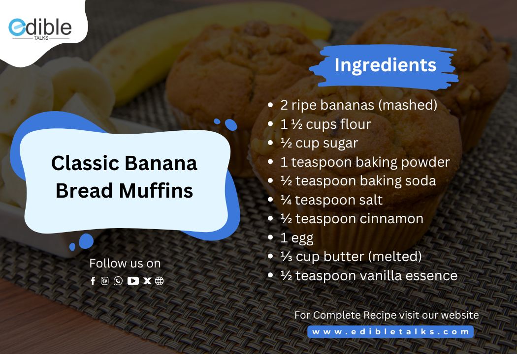 Classic Banana Bread Muffins