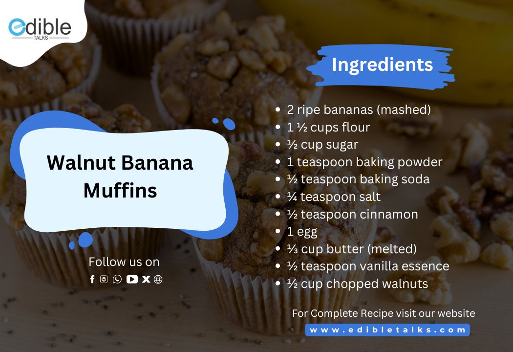 Walnut Banana Muffins
